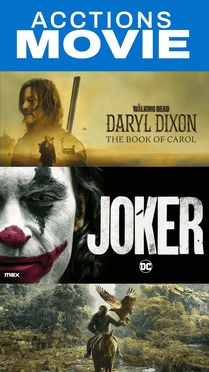 Action films shelf in the TigerTV on-demand library