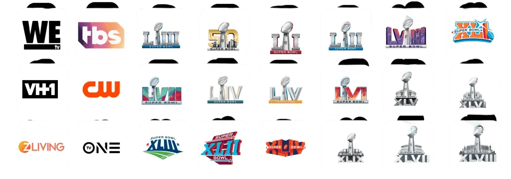 Sample of sport channel logos in the TigerTV lineup