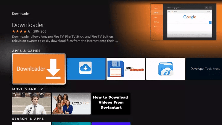 Download progress inside the Downloader app